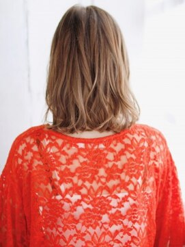 ヘアメイク ナル(hair make nalu) 透け感バングのセミウエットミックスカール