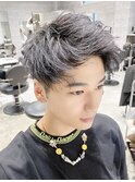サイドアップバング