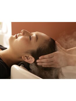 全てのTR・ヘッドスパに超微粒子ナノスチーム付【カット+リフトアップヘッドSPA+濃縮トリートメント\6600】