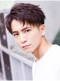 刈り上げツーブロックアップバング