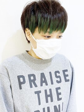 モリオ フロム ロンドン 成増店 【morio成増/玉井】マッシュショート　グリーン　インナー