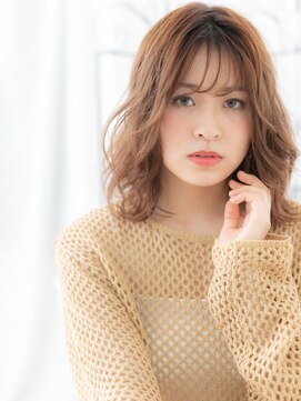 エイトサロン 八潮(8salon) 八潮/髪質改善/外国人風カラー!シースルーバングふわふわ波巻きe