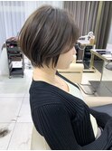 ショートボブ髪型30代40代50代前髪あり前髪なし面長丸顔【荒牧】