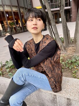 ハルキ ミナト ジャパン オオサカ(HARUKI MINATO japan OSAKA) 40代50代60代大人可愛い小顔ショートカットハイライト