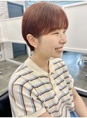 ○耳かけくびれマッシュショート暖色カラー20代30代40代