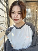 ミンクス渋谷スマートサロン(MINX shibuya smart salon)&nbsp;ショート 姫カット ダークアッシュ 魅力倍増カール シアーカラー