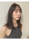 ブリーチなしオリーブブラウンレイヤーカットフェイスレイヤー