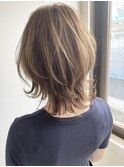 ミディアムネオウルフ×ハイライトボブウルフ　ウルフカット