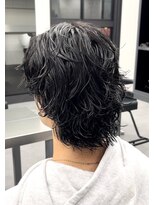 ノイセル 心斎橋(Noisyle)&nbsp;サーフカール×センターパート×海外ヘア×黒髪