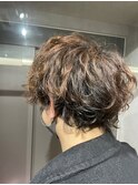 くびれボブミニウルフ透明感シルバーアッシュグレージュカラー