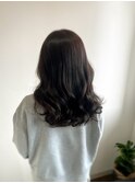 ラベンダーブラウン/暗髪/大人カラー/艶髪/コテ巻き【横井】