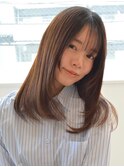 アッシュブラウン似合わせレイヤーロング