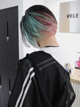 メンズペレ 渋谷(MEN'S PELE) サーフカール/スパイキーショート/ブルーブラック/渋谷