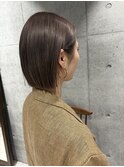 切りっぱなしボブ×シアーベージュ