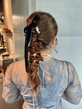 シャルムバイケンジ(Charm.by KENJE) 【ローポニーテール】結婚式/銀座/ヘアセット/アレンジ