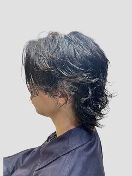 クオリス 上板橋店(QUALIS) 大人◎メンズミディアムパーマ無造作シャドウ