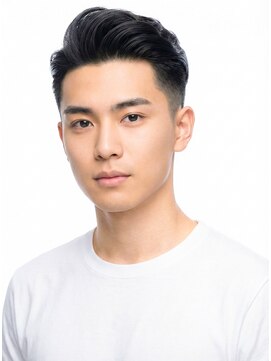 フェード/七三アップバング/爽やか/ビジネス/メンズショート