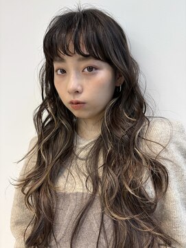 【e.dit tokyo Misa 】パーマスタイルハイライトカラーロング