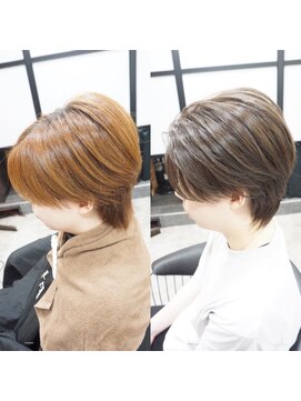 ヘアテリア リュウ 大塚(hair teria ryu) センターパートマッシュウルフ/アッシュブラウン