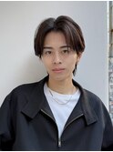 メンズショートヘアフェザーニュアンスパーマ暗髪K20260301