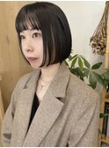 ミニボブ フレンチボブ ぱっつん前髪 顎ラインボブ HR-211