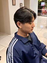 ダブルアール(RR MEN'S SALON)&nbsp;MEN’S/リバースセンターパート/ニュアンスパーマ/由比ヶ浜