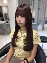 ユーフォリア 池袋東口駅前店(Euphoria)&nbsp;ボルドーブラウン×韓国風ロングレイヤー