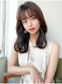 アフロートeri　大人セミロング　ツヤカラー　小顔ローレイヤー