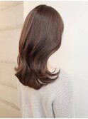 暖色系ベージュカラー ヌーディーベージュ モテ髪カタログ