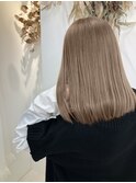 髪質改善ミルクティーベージュケアブリーチダブルカラー