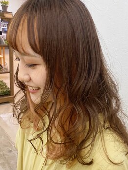 アニー 水戸東原店(ANNIE)の写真/【伸ばしかけでもオシャレを演出☆】顔周りの後れ毛や毛先のニュアンスで長さを変えずにイメージチェンジ♪