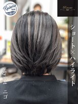 レヴェリーヘア 倉敷店(Reverie hair) #ハイライト #バレイヤージュ #グラデーション#グレー＃シルバー