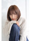 ナチュラルボブ×大人ショートボブ×前髪あり20代30代40代抜け感