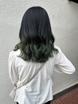 アムプリエ(Ame briller) blue-black×greenグラデカラー