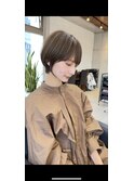 大人丸みショート/前髪あり/30代/40代