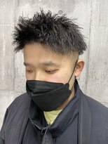 スターズ 柏(STARS)&nbsp;ツイストパーマ　刈り上げ　アップバング　メンズショート