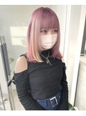ハイトーン×エクステ×顔周りレイヤー(表参道)