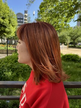 サル(saru) #オレンジ × #ケアブリーチ