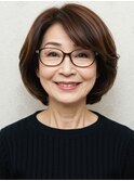 70代にオススメ★ふんわりボブ