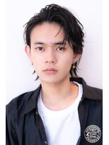 エフエム 渋谷(FM)&nbsp;アッシュブラックマッシュパーマ刈り上げツーブロック