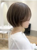 say.ホワイトグレージュウルフチェリーブラウンアッシュショート