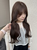 アチーブティルスマートサロン 豊川末広通店(achieve till Smart Salon)&nbsp;ナチュラルブラウン透け感大人可愛いゆるふわウェーブロングヘア