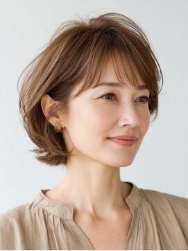 ビフィーノ リルネ(Bifino Rilune) クラゲヘアー/小顔/ココアベージュ/オリーブグレー/川西