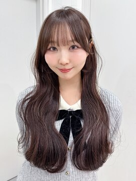 アルバム 池袋(ALBUM) 前髪カット顔周りレイヤー大人ガーリーダークアッシュ_F1346