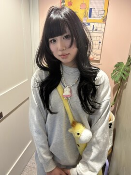 ウム(umu.) layer / long layer / dark color / purple color / 暗髪 hair