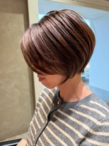 ナチュラル ヘアーデザイニング(Natural hair designing) 美フォルムショートボブ/くびれショート/ショコラブラウン/小顔
