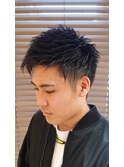 メンズ２ブロックスパイキーショート