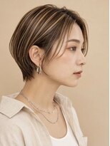 髪質改善サロン WE BE PARSLEY atre 川越店【ウィービーパセリアトレ】&nbsp;大人の抜け感ショートボブ × 3Dシークレットハイライト