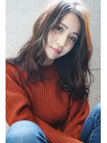 ラフィス ヘアー コパン 小倉店(La fith hair copain)&nbsp;【La fith】 ウェーブセミロングスタイル