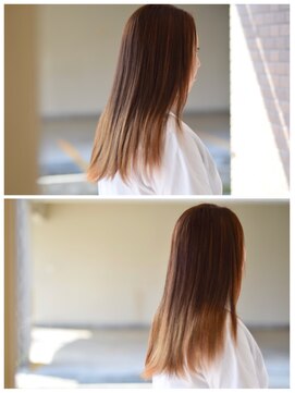 ヘアースイッチ(HAIR SWITCH) オレンジカラーと柔らか縮毛矯正！